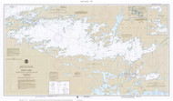 Rainy Lake East - Tan 1976 Minnesota-Ontario Border Lakes Nautical Chart Reprint Custom