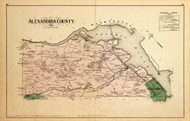 Alexandria County, Maryland 1879 Old Map Reprint - Alexandria Co. (Montgomery MD Atlas)