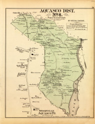 Aquasco District No. 8 - Cedarville, Milltown Landing, Woodville, Aquasco, etc., Maryland 1879 Old Map Reprint - Prince George Co. (Montgomery MD Atlas)
