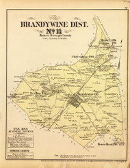 Brandywine District No. 11 - Cheltenham, Tee Bee, Brandywine, Rosaryville, etc., Maryland 1879 Old Map Reprint - Prince George Co. (Montgomery MD Atlas)