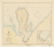 Grand Island 1937 Lake Superior Harbor Chart Reprint 931