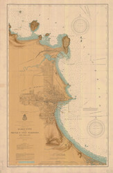 Marquette and Presque Isle Harbors 1902 Lake Superior Harbor Chart Reprint 935