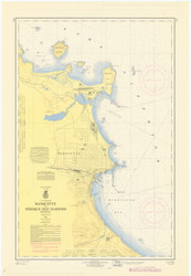 Marquette and Presque Isle Harbors 1964 Lake Superior Harbor Chart Reprint 935
