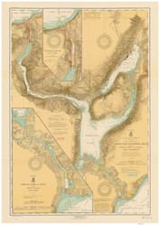 Keweenaw Waterway 1917 Lake Superior Harbor Chart Reprint 944