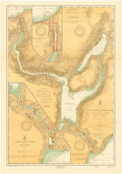 Keweenaw Waterway 1924 Lake Superior Harbor Chart Reprint 944