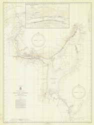 Keweenaw Waterway 1945 Lake Superior Harbor Chart Reprint 944