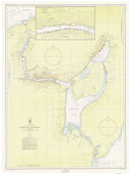 Keweenaw Waterway 1954 Lake Superior Harbor Chart Reprint 944