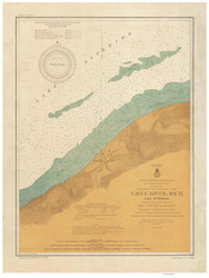 Eagle River 1904 Lake Superior Harbor Chart Reprint 949 Color