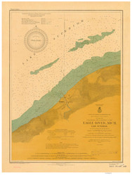 Eagle River 1908 Lake Superior Harbor Chart Reprint 949