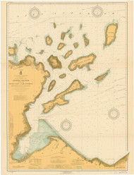 Apostle Islands 1918 Lake Superior Harbor Chart Reprint 961