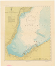 Ashland and Washburn Harbors 1945 Lake Superior Harbor Chart Reprint 964