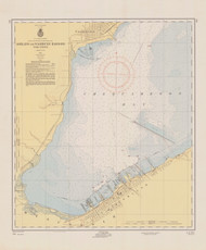 Ashland and Washburn Harbors 1955 Lake Superior Harbor Chart Reprint 964