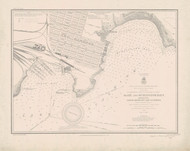 Agate and Burlington Bays 1907 Lake Superior Harbor Chart Reprint 968 BW
