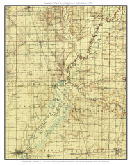 Carlyle Lake Area - Before the Lake 1948 - Custom USGS Old Topographic Map - Illinois