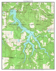 Devils Kitchen Lake 1966 - Custom USGS Old Topographic Map - Illinois