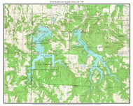 Devils Kitchen Lake & Little Grassy Lake 1966 - Custom USGS Old Topographic Map - Illinois