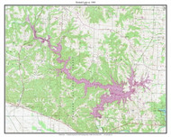 Kinkaid Lake 1968 - Custom USGS Old Topographic Map - Illinois