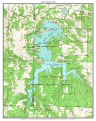Little Grassy Lake 1966 - Custom USGS Old Topographic Map - Illinois