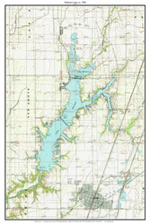 Mattoon Lake 1984 - Custom USGS Old Topographic Map - Illinois