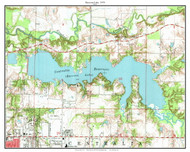 Raccoon Lake 1970 - Custom USGS Old Topographic Map - Illinois