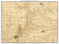 Shellbyville Lake Area - Before the Lake 1949 - Custom USGS Old Topographic Map - Illinois