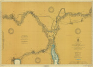 Cayuga & Seneca Canal 1916 New York Canals & Lakes Chart Reprint 186