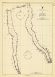 Cayuga & Seneca Lakes 1936 New York Canals & Lakes Chart Reprint 187