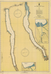 Cayuga & Seneca Lakes 1942 New York Canals & Lakes Chart Reprint 187