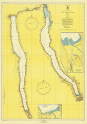 Cayuga & Seneca Lakes 1947 New York Canals & Lakes Chart Reprint 187