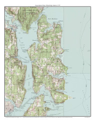 Bainbridge 1937 - Custom USGS Old Topo Map - Washington State 15x15