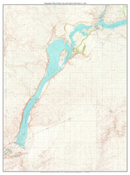 Banks Lake and Grand Coulee Dam 1968 - Custom USGS Old Topo Map - Washington State