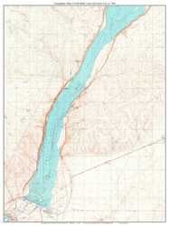 South Banks Lake and Coulee City 1968 - Custom USGS Old Topo Map - Washington State