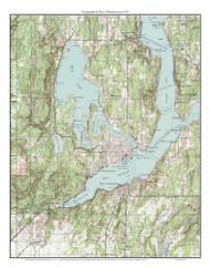 Bremerton 1937 - Custom USGS Old Topo Map - Washington State 15x15