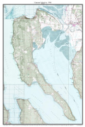 Camano Island 1956 - Custom USGS Old Topo Map - Washington State 7x7
