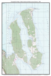 Indian Island and Marrowstone Island 1998 - Custom USGS Old Topo Map - Washington State 7x7