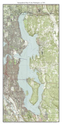 Lake Washington 1949 - Custom USGS Old Topo Map - Washington State 15x15