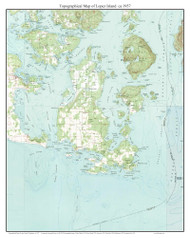 Lopez Island 1957 - Custom USGS Old Topo Map - Washington State 15x15