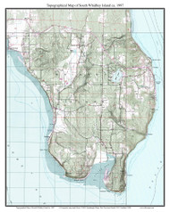 South Whidbey Island 1997 - Custom USGS Old Topo Map - Washington State 7x7