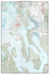 Whidbey Island 1998 - Custom USGS Old Topo Map - Washington State 7x7