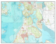 Whidbey Island & Fidalgo Island - Anacortes to Oak Harbor 1998 - Custom USGS Old Topo Map - Washington State 7x7