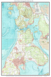 Northern Whidbey Island and Southern Fidalgo Island 1998 - Custom USGS Old Topo Map - Washington State 7x7