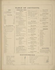 Table of Contents, New York 1876 - Old Town Map Reprint - Broome Co. Atlas 1
