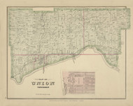 Union, New York 1876 - Old Town Map Reprint - Broome Co. Atlas 78