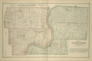 Chenango & Fenton, New York 1876 - Old Town Map Reprint - Broome Co. Atlas 96-97