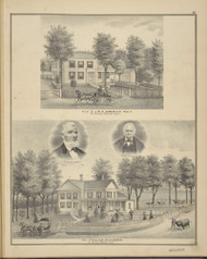 Residences of J.W. & Jeremiah Holt & William Williamson, New York 1876 - Old Town Map Reprint - Broome Co. Atlas 99