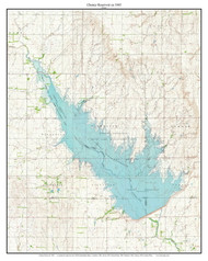 Cheney Reservoir 1965 - Custom USGS Old Topo Map - Kansas