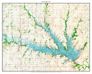 Pomona Lake 1965 - Custom USGS Old Topo Map - Kansas