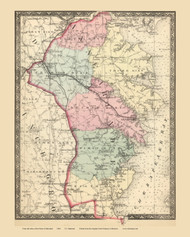 Anne Arundel County , Maryland 1866 Old Map Reprint 17