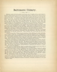 Baltimore County Text, Maryland 1866 Old Map Reprint 20