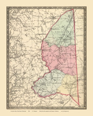Caroline County, Maryland 1866 Old Map Reprint 23